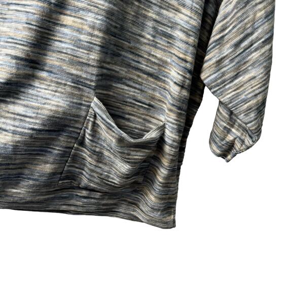 J. Jill Pure Jill Large Earth Tones Top with Pocket Accent - Picture 2 of 5